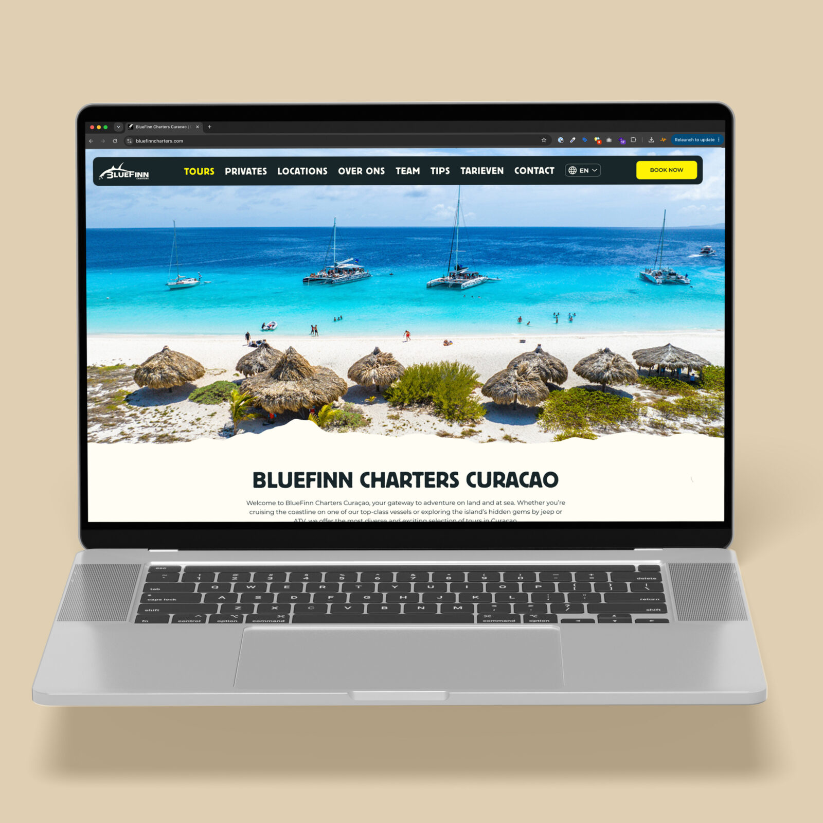 Bluefinn Charters website